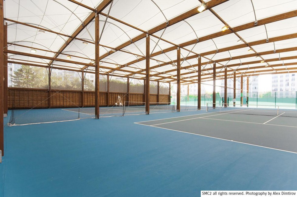Tennis couvert - préau - architecture textile